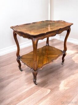 Štýlový drevený servírovací stolík, S78xV67xH47