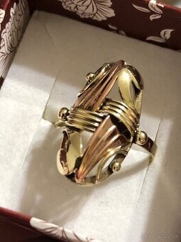 masívny zlatý dámsky prsteň 14kt