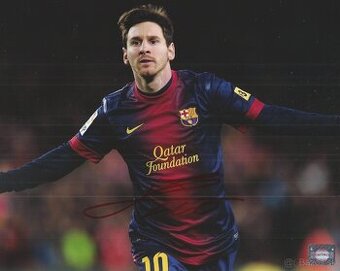 Lionel Messi - foto s podpisem, COA + hologram