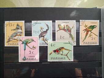 Poštové známky č.812 - Panama - vtáci komplet