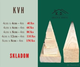 Hobľované dosky , KVH
