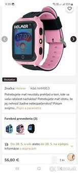 Predám detské smart hodinky - HELMER