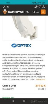 Detektor pohybu Optex HX-80NRAM