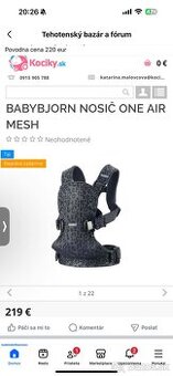 Predam uplne nepouzivany nosic baby bjorn