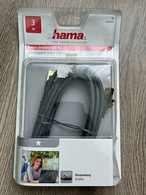 Predám kábel Hama sieťový (ethernet), 3m, tienený sivý - 1