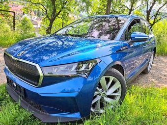 Škoda Enyaq iV 60,modrá RS metalíza,132kW,kamera,2021-tka