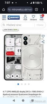 Nothing Phone (2) 12 GB / 256 GB biela,ne blokovany predaj