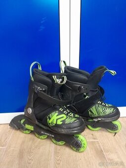 Detské nastaviteľné inline korčule K2 Raider – veľkosť 35–40