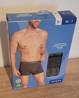 PÁNSKE RETRO ŠORTKY 2ks XL ŠEDÉ