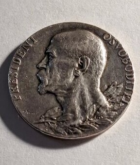 MEDAILA TGM STRIEBORNA UMRTNA 30MM -