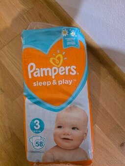 Pampers Sleep & Play Plienky Veľkosť 3 (6-10 kg), 58 kusov