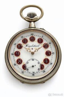 Obrovské 66mm, a 202g kapesni hodinky s lokomotivou