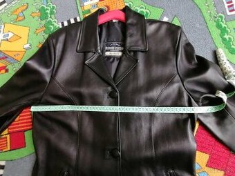 Kožený predĺženy kabát