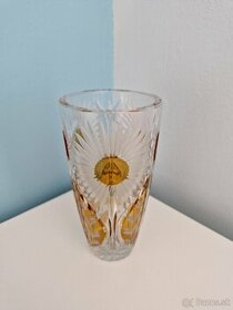 Váza a miska z brúseného skla - 1