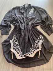 Replay čierne šaty so zdobením+ Sandalky Steve Madden - 1