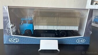 ŠKODA LIAZ 100.05 modrý valník 1:43 - SSM + biely spojler