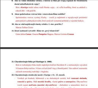 Vypracované materiály k prijímaciemu konaniu na právo