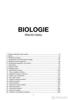 Maturita z biologie CZ