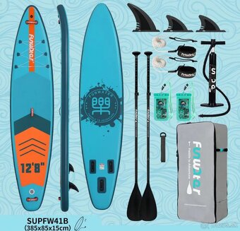 Paddleboard 385cm, 230kg, dvojmiestny, 3 plutvy
