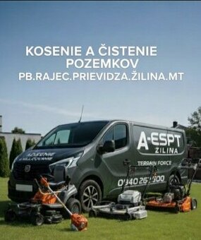 Kosenie vysokej trávy, kosenie pozemkov, mulčovanie