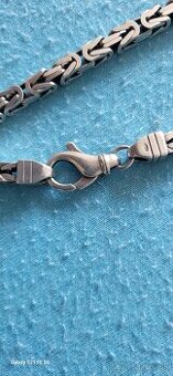 Retiazka kráľovský vzor striebro - 1