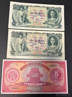 Bankovky 1.ČSR neperforované