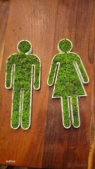 Machové piktogramy na dvere WC