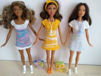 Oblečenie šaty rolák kožuch nohavice čiapky na bábiky barbie