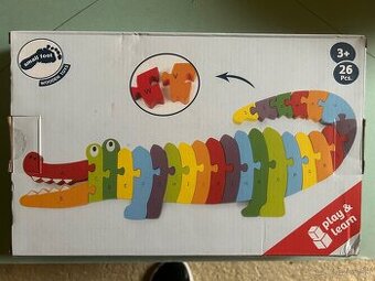 Drevené puzzle- abeceda