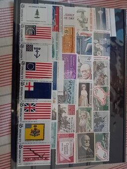 Známky USA na karte