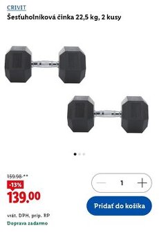 Činka 2x22,5kg