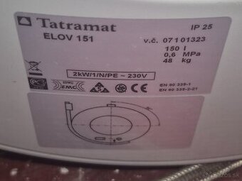 Elektrický bojler zásobník 150 L Tatramat
