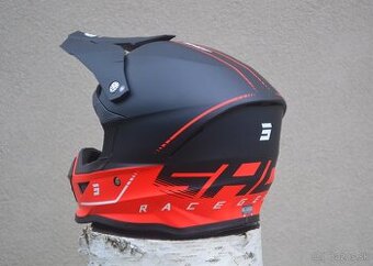 shot mx atv enduro červeno čierna matná helma prilba