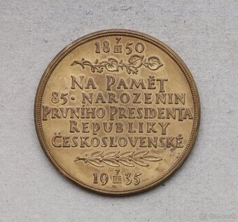 AE Medaila TG Masaryk 1935 - Narodeninová - TOP STAV