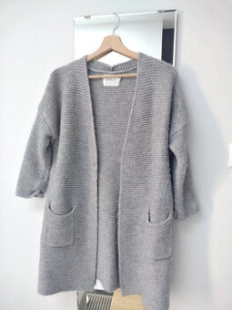 sivý, sedy pleteny kardigan danskej znacky ONLY