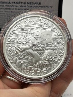 Investičné striebro Ag 999 amatérsky plavecký zväz