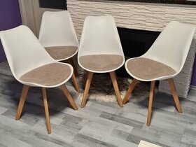 4 ks biele stoličky - 1