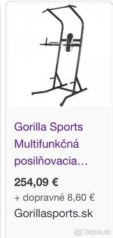 GORILLA SPORTS MULTIFUNKČNÁ POSILŇOVACIA STANICA, 112 X 220