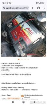12v 50 A + na pravo
