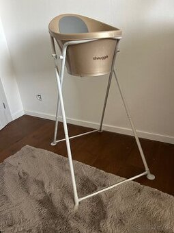 Vanička na kúpanie Shnuggle zlata +stojan