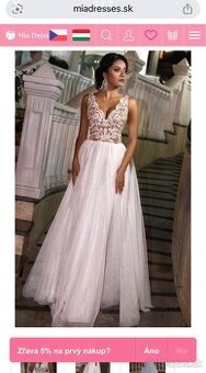 Biele spoločenské šaty s tylovou sukňou