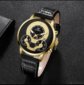 Zlaté pánske hodinky s náramkom | pánske zlaté hodinky s nár - 1