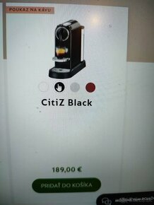 Nespresso kavovar Citiz Black  nový