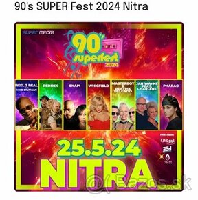 Predam vstupenky na 90’s superfest nitra