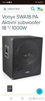 Vonyx aktívny Subwoofer
