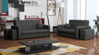 Pohovka Bela Home - 3+2 rozkladacia + 4 taburetky