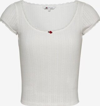 Tommy Jeans Tričko vo farbe Prírodná Biela