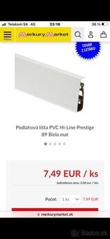 Soklova lišta biela