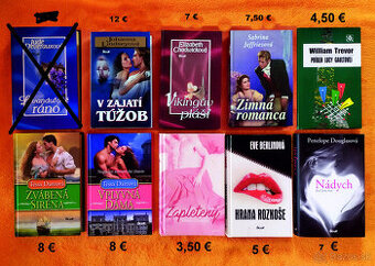 Romány, beletria, romantické, historické, detské knihy