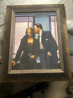 Dekoratívny obraz – pár pri okne